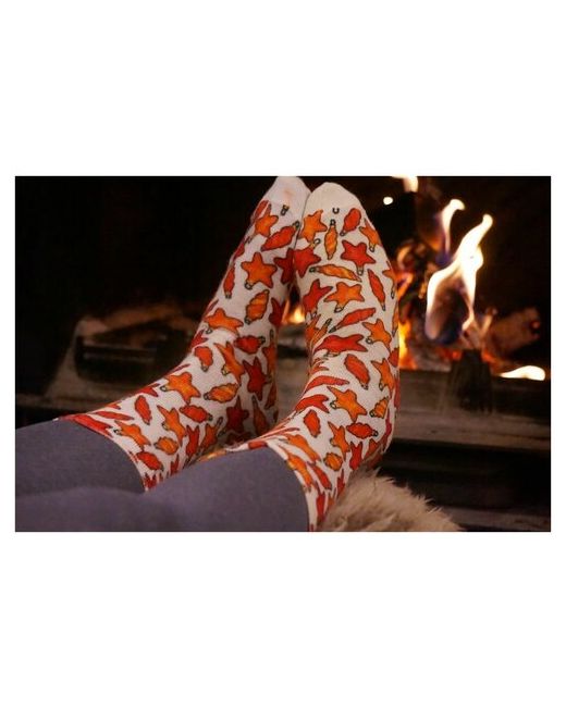 Шерстянки носки высокие утепленные размер оранжевый