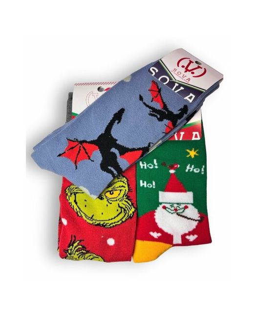 Sova носки средние подарочная упаковка на Новый год размер