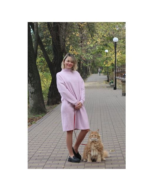 Марго Платье оверсайз миди размер 42-48 розовый