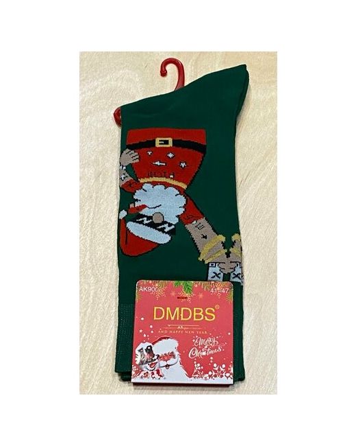 Dmdbs носки Merry Christmas 1 пара высокие на Новый год износостойкие усиленная пятка утепленные фантазийные размер