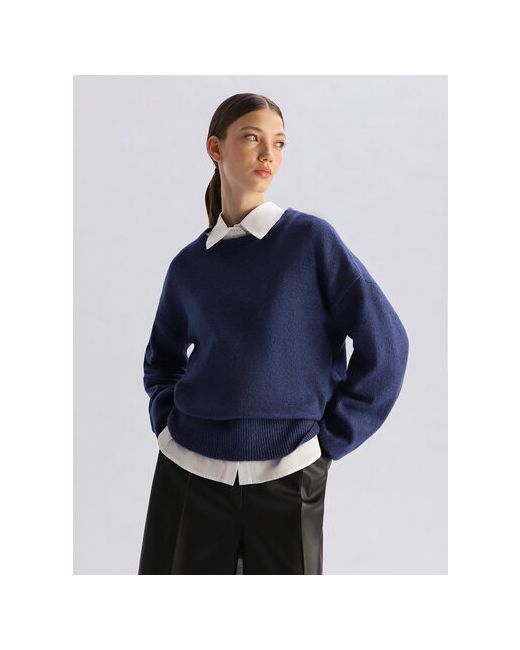 Passegiata Пуловер длинный рукав свободный силуэт удлиненный без карманов трикотаж размер 46-48