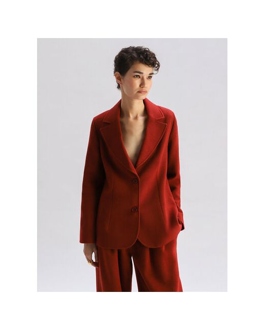 Passegiata Пиджак средней длины силуэт прилегающий подкладка размер 46-48 красный