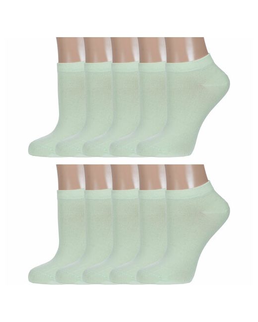 Красная Ветка носки укороченные 10 пар размер 23-25 зеленый