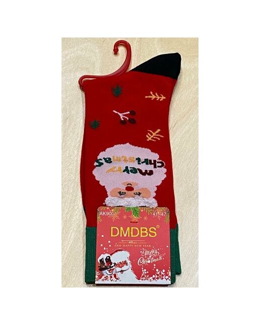 Dmdbs носки Merry Christmas 1 пара высокие на Новый год износостойкие усиленная пятка утепленные фантазийные размер зеленый черный