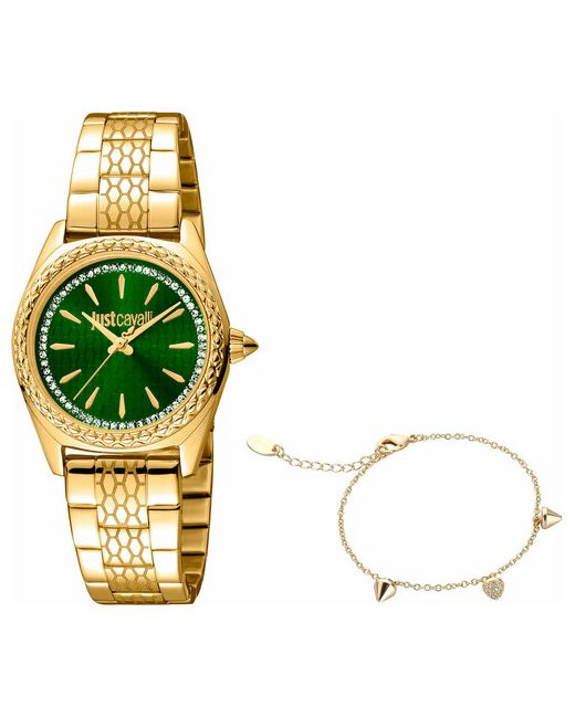 Just Cavalli Наручные часы Набор браслет JC1L239M0075 золотой зеленый