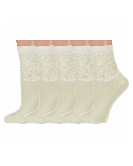 Красная Ветка носки средние в сетку 5 пар размер 23-25 зеленый
