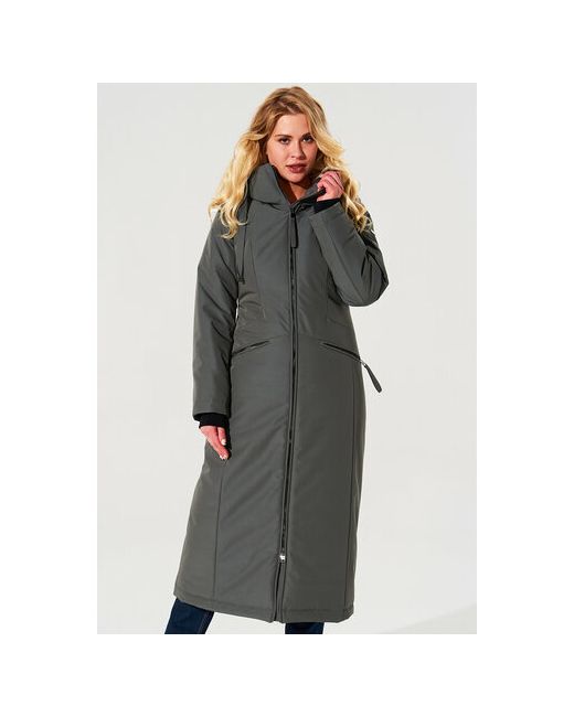 D`imma Fashion Studio куртка зимняя силуэт полуприлегающий несъемный капюшон карманы размер 44