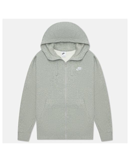 Nike Толстовка club fleece full zip hoodie силуэт прямой размер