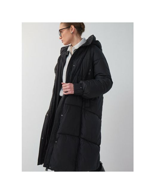 Vittoria Vicci куртка демисезон/зима силуэт прямой капюшон манжеты стеганая карманы размер