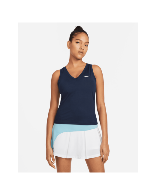 Nike Теннисная майка Court Victory Logo силуэт прилегающий размер S мультиколор