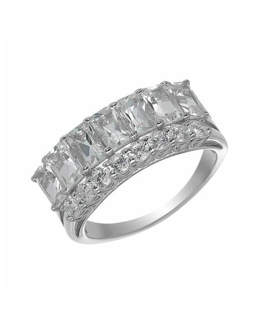 Ювелирочка Перстень 1046713185 серебро 925 проба родирование топаз фианит серебряный бесцветный