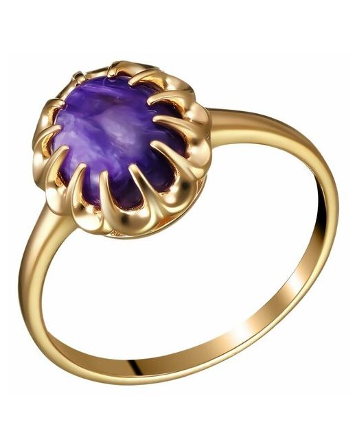 Ювелирочка Перстень 105978818 серебро 925 проба золочение чароит размер 18 фиолетовый