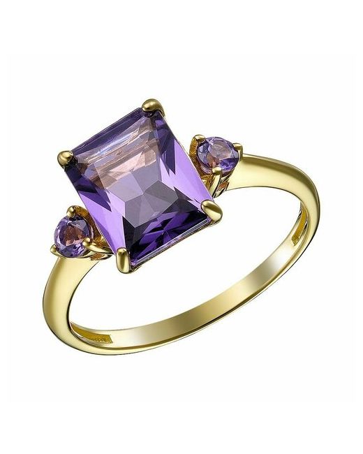 Ювелирочка Перстень 105501217 серебро 925 проба золочение размер 17 фиолетовый