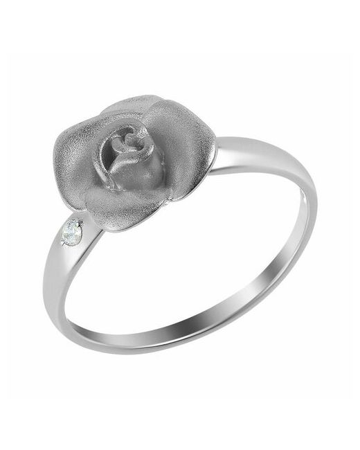Ювелирочка Перстень 105154717 серебро 925 проба родирование размер 17 серебряный бесцветный