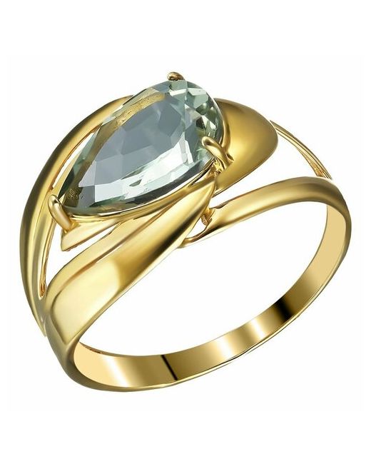 Ювелирочка Перстень 104194319 серебро 925 проба золочение размер 19 зеленый