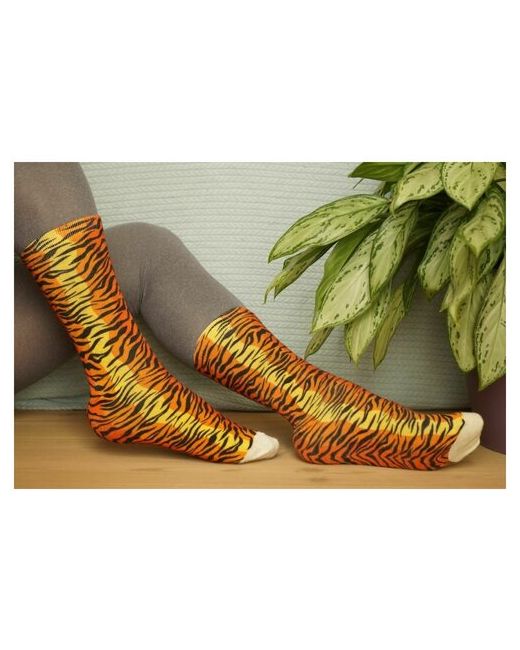 Шерстянки носки Базовая коллекция 1 пара высокие утепленные размер черный оранжевый