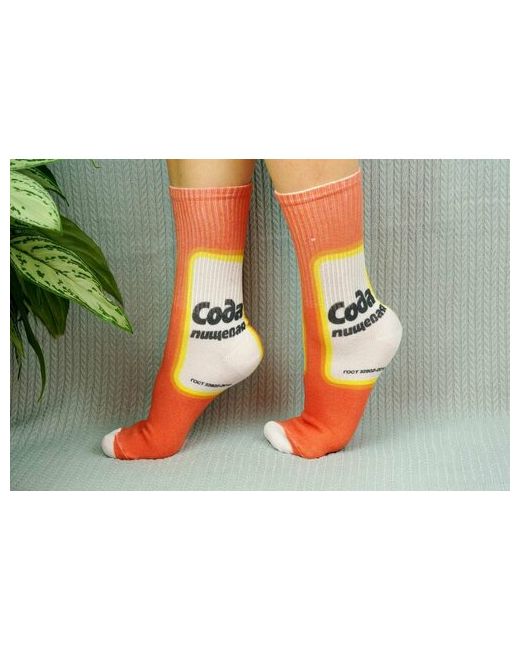 хлопковые COTTON PRINT носки COTTON PRINT 1 пара высокие износостойкие размер черный оранжевый