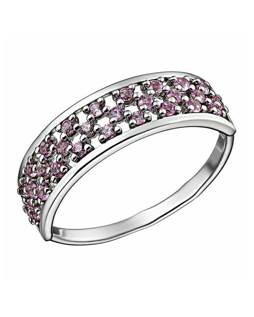 Ювелирочка Перстень 104564319 серебро 925 проба родирование размер 19 серебряный фиолетовый