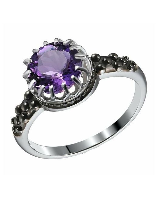 Ювелирочка Перстень 1043093185 серебро 925 проба родирование серебряный фиолетовый