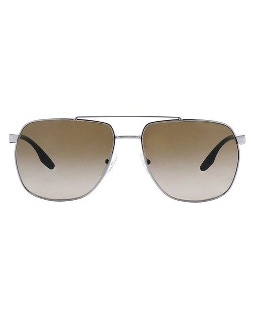 Prada Солнцезащитные очки прямоугольные оправа спортивные градиентные для серый