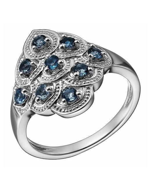 Ювелирочка Перстень 1062207185 серебро 925 проба родирование серебряный синий