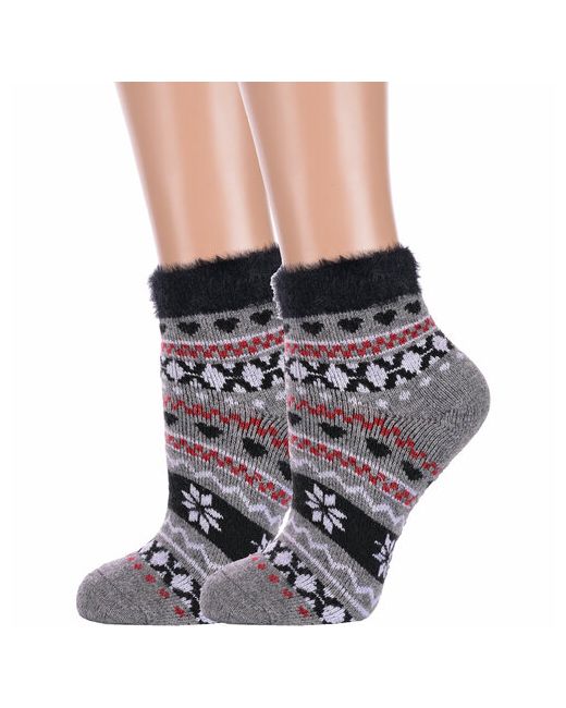 Hobby Line носки укороченные махровые утепленные на Новый год размер