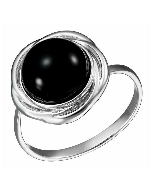 Ювелирочка Перстень 106065019 серебро 925 проба родирование размер 19 черный серебряный
