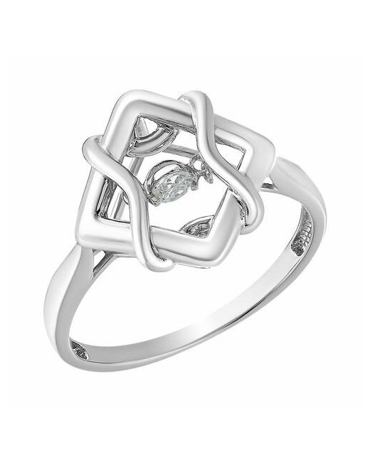 Ювелирочка Перстень 104457719 серебро 925 проба родирование размер 19 серебряный бесцветный