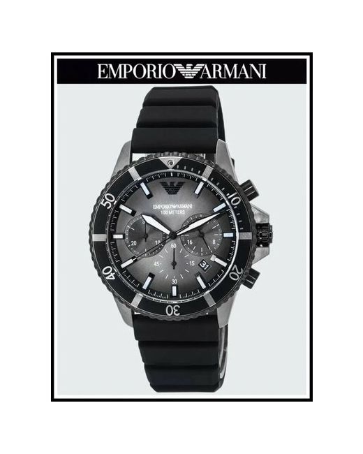 Emporio Armani Наручные часы наручные черные кварцевые оригинальные силиконовые черный