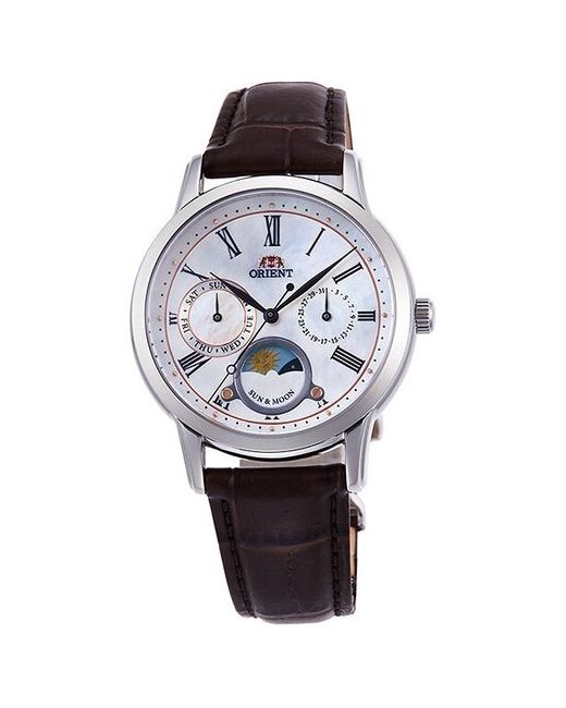 Orient Наручные часы Часы кварцевые RA-KA0005A классика. жен кож. бр-т50m DAY/DATE белый
