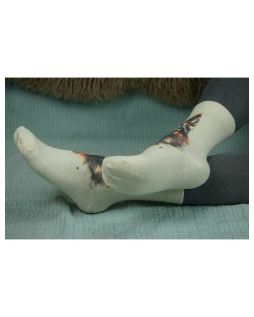Шерстянки носки Базовая коллекция 1 пара высокие утепленные размер белый