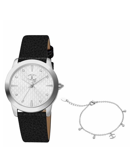 Just Cavalli Наручные часы Часы наручные JC1L211L0215SET Кварцевые 34 ммбраслет черный серебряный