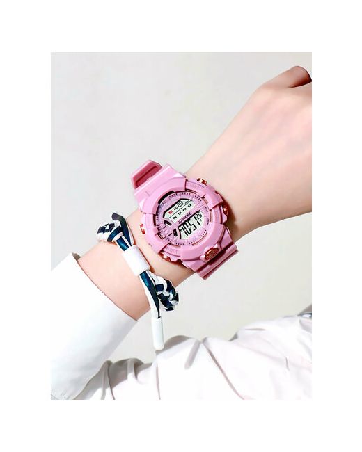 Наручные цифровые часы для женщин Наручные часы круглые белые электронные на руку