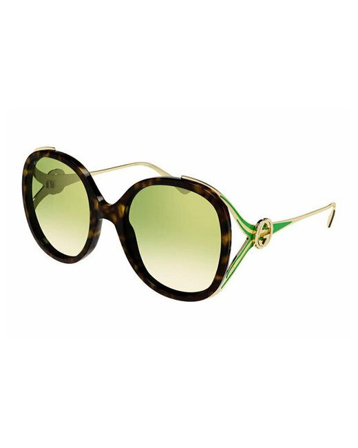 Gucci Солнцезащитные очки бабочка оправа зеркальные для