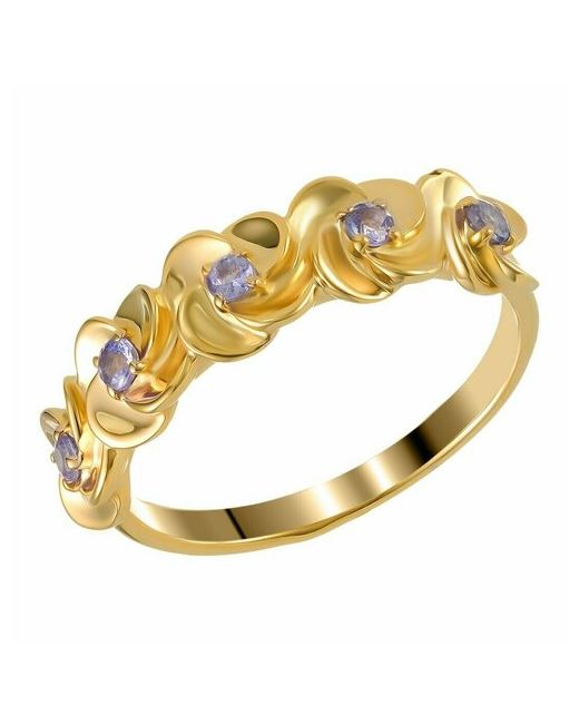 Ювелирочка Перстень 105134319 серебро 925 проба золочение размер 19 фиолетовый