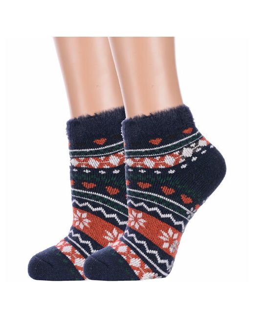 Hobby Line носки укороченные утепленные на Новый год махровые размер