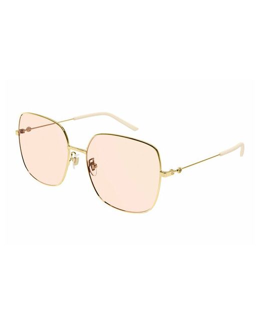 Gucci Солнцезащитные очки квадратные оправа для золотой