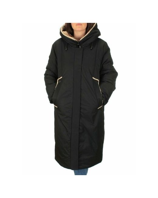 Не определен куртка зимняя силуэт прямой несъемный мех капюшон манжеты ветрозащитная внутренний карман влагоотводящая карманы грязеотталкивающая размер 3XL 52