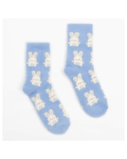 Minaku носки махровые размер 39 мультиколор голубой