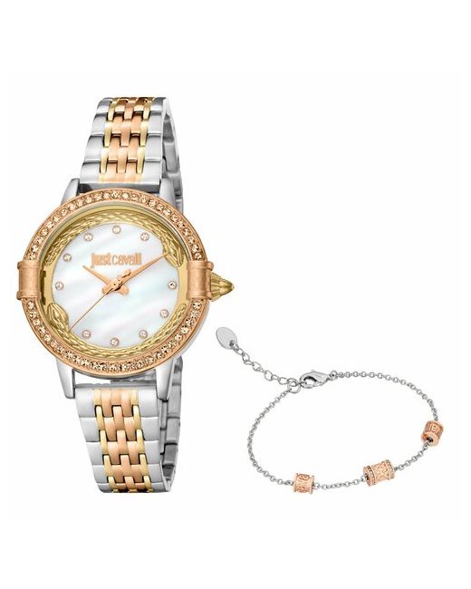 Just Cavalli Наручные часы Часы наручные JC1L255M0125SET Кварцевые 32 ммбраслет розовый серебряный