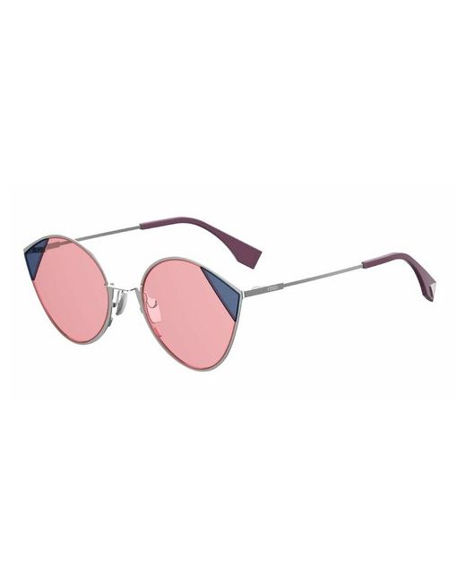 Fendi Солнцезащитные очки бабочка оправа металл с защитой от УФ для мультиколор