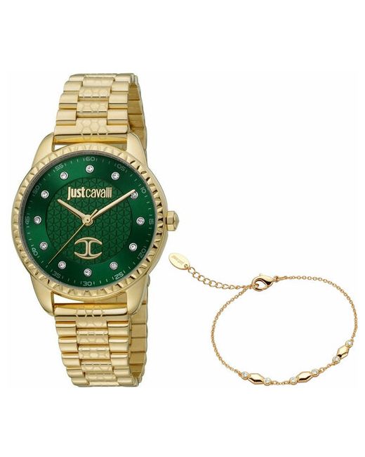 Just Cavalli Наручные часы Набор браслет JC1L176M0065 зеленый золотой