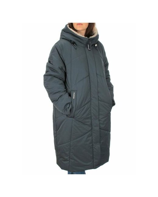 Не определен куртка зимняя силуэт свободный внутренний карман капюшон карманы влагоотводящая манжеты ветрозащитная отделка мехом размер синий