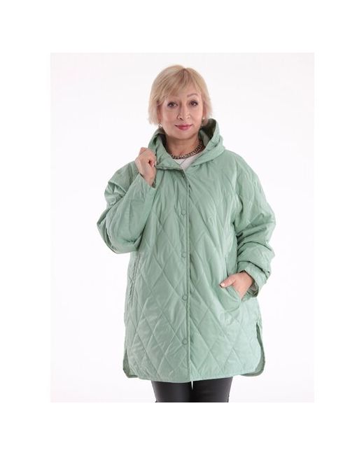 Modtex куртка демисезон/лето средней длины силуэт свободный карманы размер 60 зеленый