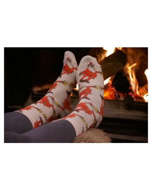 Шерстянки носки Базовая коллекция 1 пара высокие утепленные размер красный
