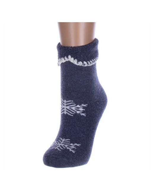 Hobby Line носки средние махровые на Новый год утепленные размер