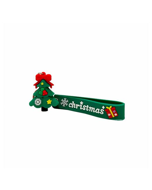 ИМА-Trade Брелок Елочка новогодний для ключей силикон гладкая фактура красный зеленый