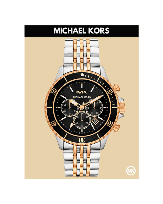 Michael Kors Наручные часы наручные с браслетом из нержавеющей стали черные золотой серебряный