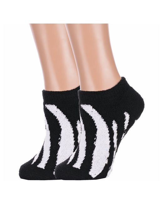 Hobby Line носки укороченные махровые утепленные нескользящие размер черный