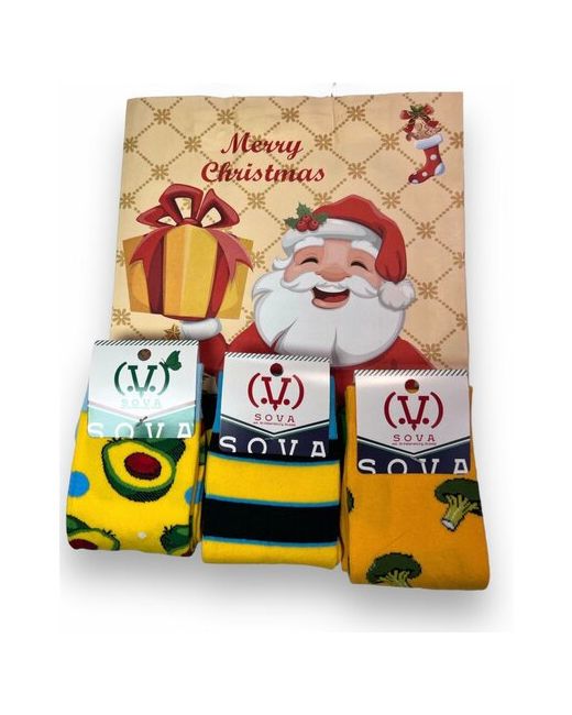 Sova носки высокие подарочная упаковка на Новый год размер